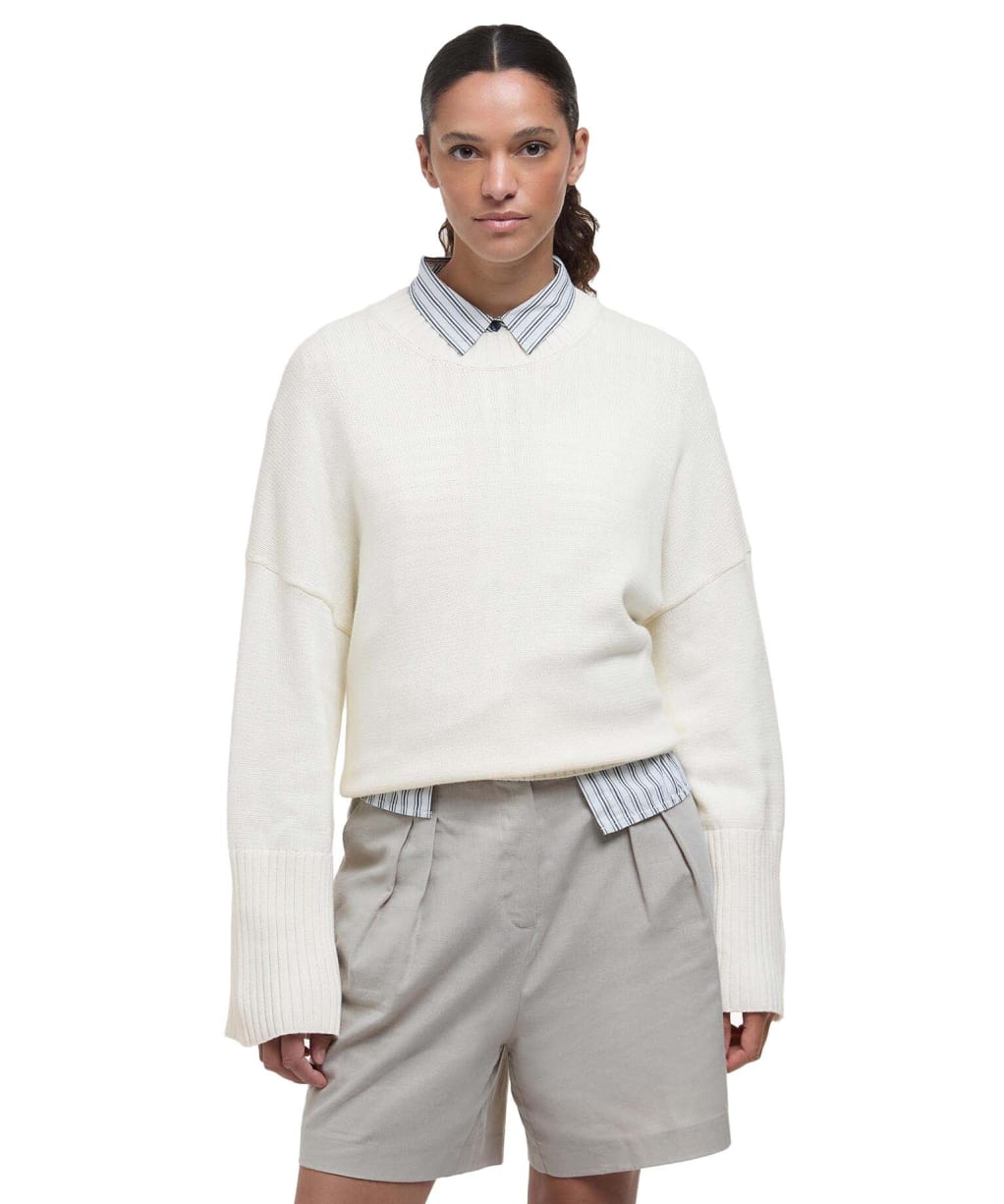 Women's Barbour Birdie Knitted Jumper - Cloud
