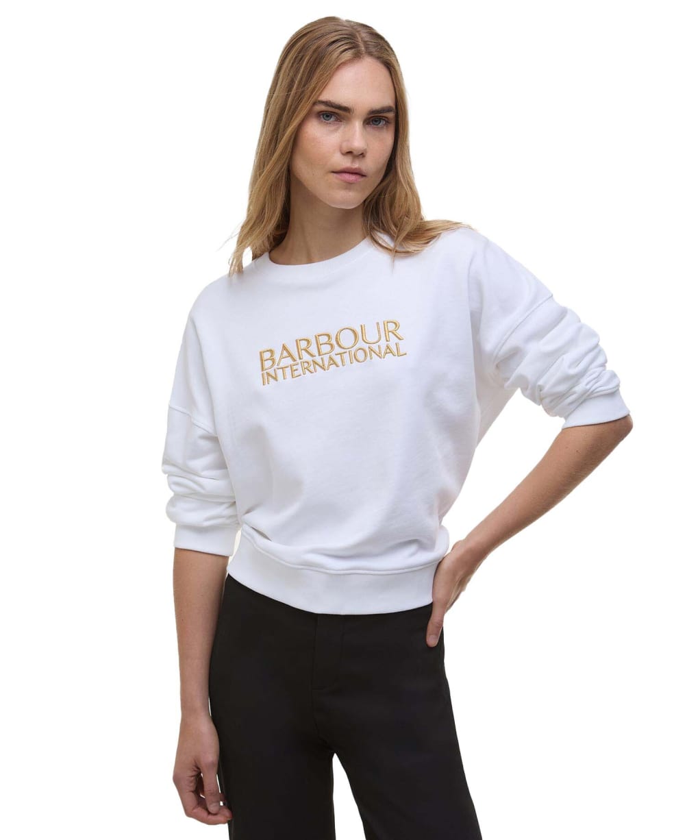 Women's Barbour International Dakota Sweatshirt - White