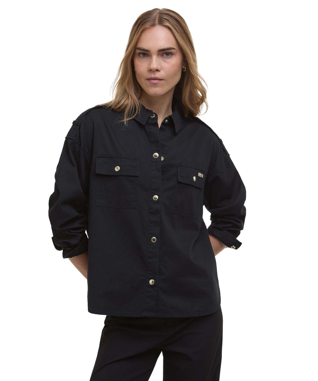 Women's Barbour International Emerson Overshirt - Black