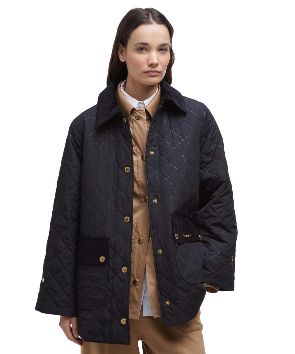 Women's Barbour Corinne Quilted Jacket - Black / Ancient 