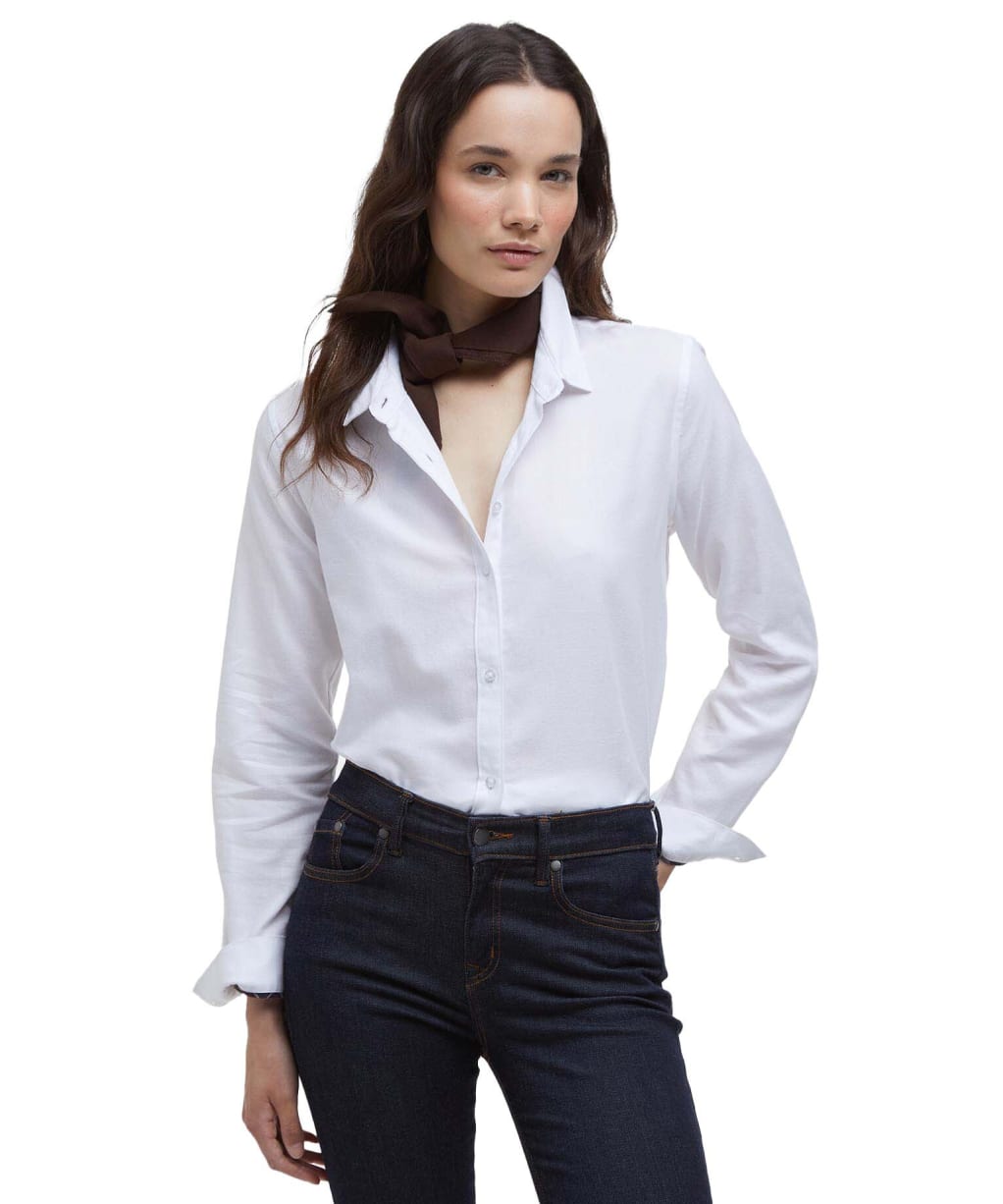 Women's Barbour Glades Shirt - White / Gardenia