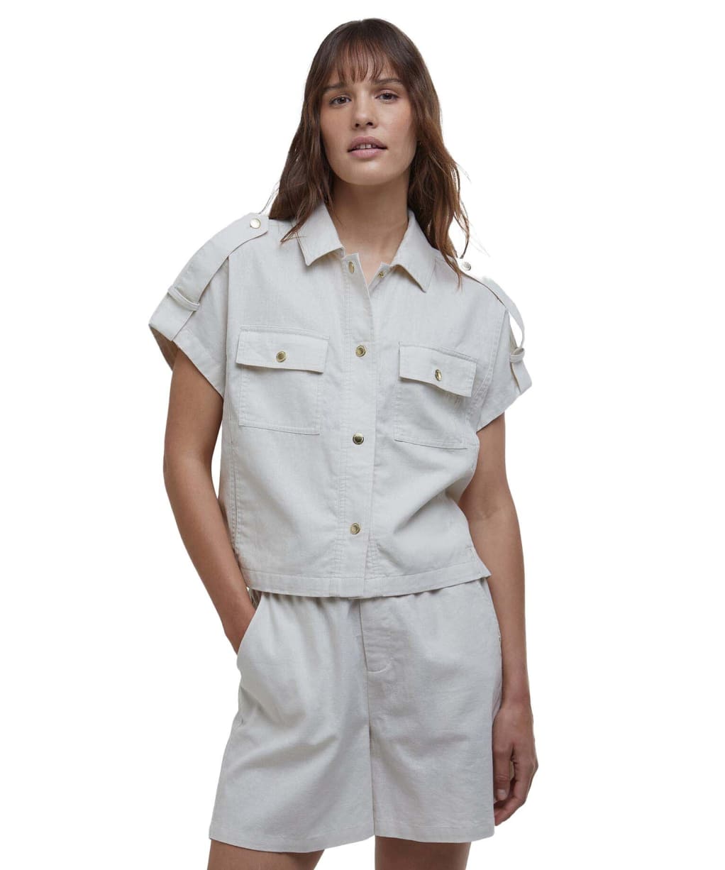 Women's Barbour International Priya Shirt - Light Stone