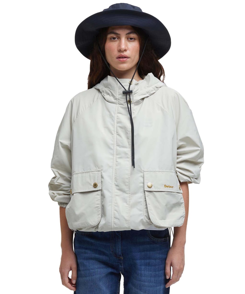 Women's Barbour Mae Showerproof Jacket - Stone / Ancient Tartan