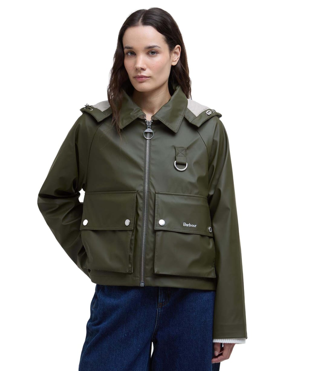 Women's Barbour June Showerproof Jacket - Deep Olive