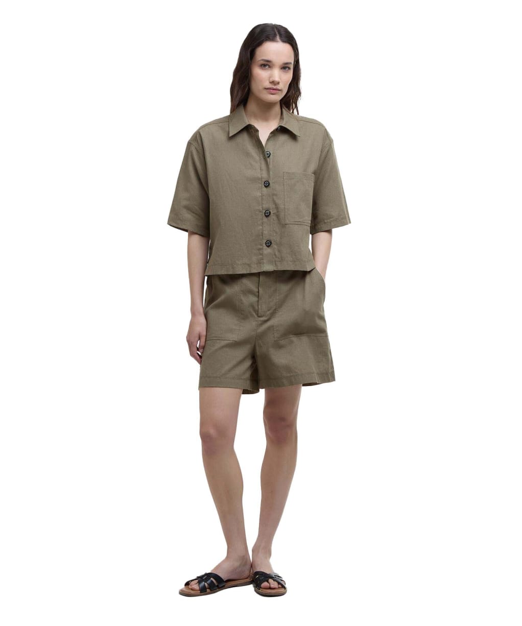 Women's Barbour Cary Shorts - Dusky Green