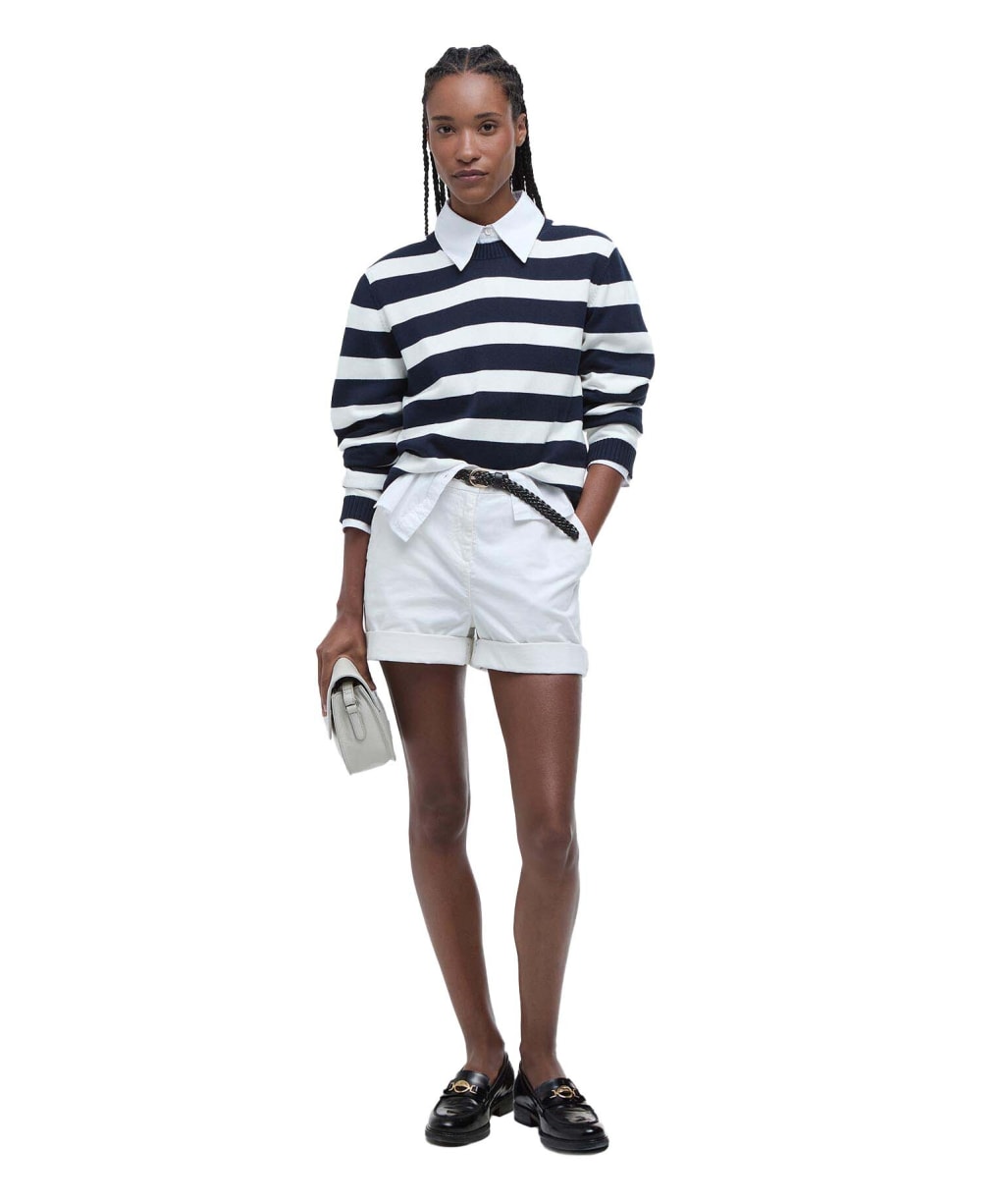 Women's Barbour Chino Shorts - White