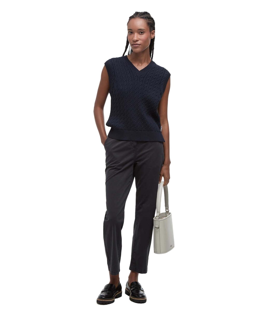 Women's Barbour Chino Trousers - Navy