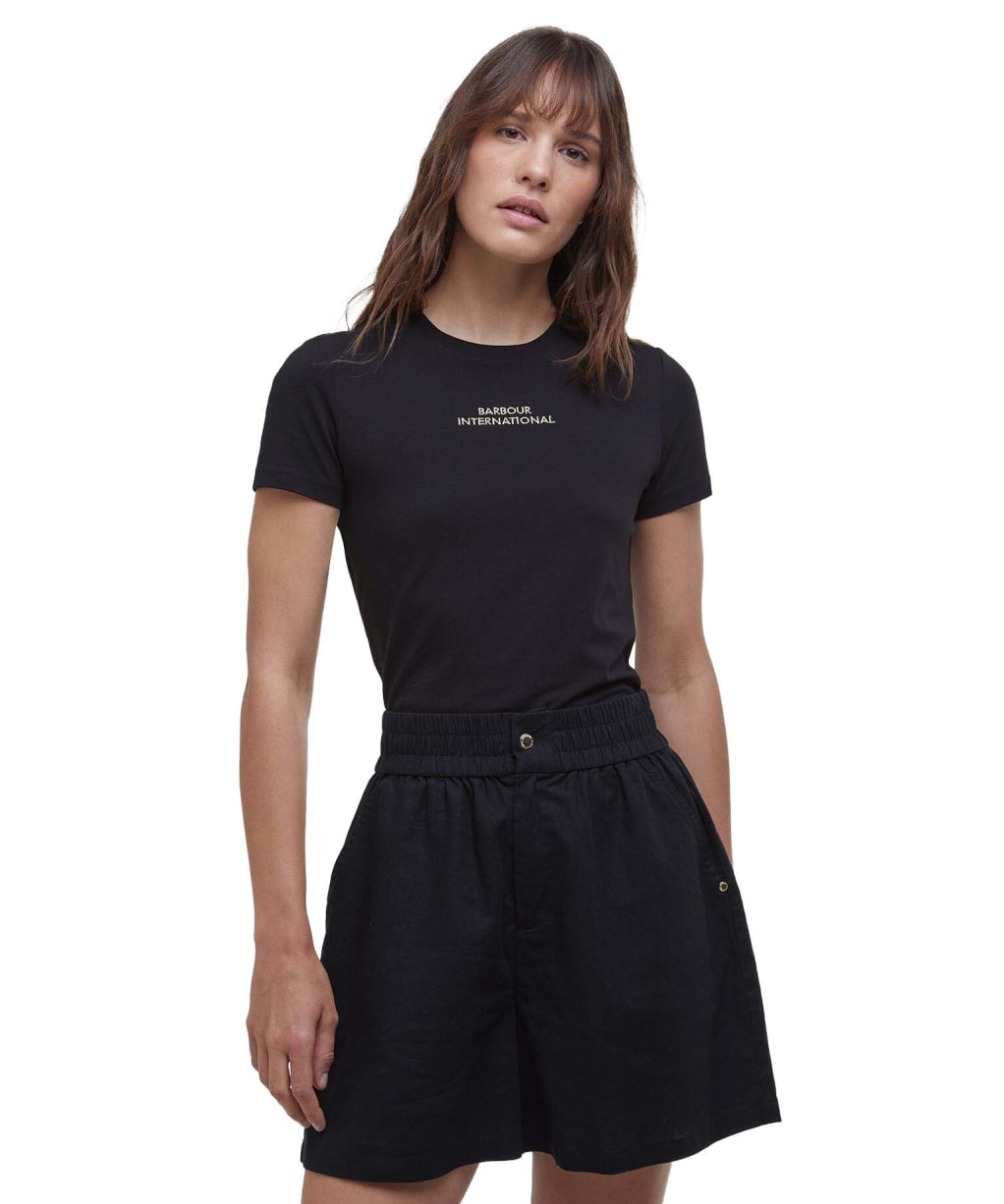 Women's Barbour International Estella T-Shirt - Black
