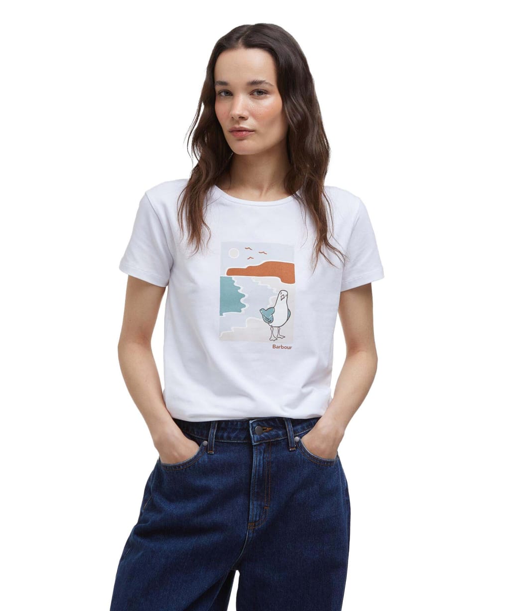 Women's Barbour Merseyside T-Shirt - White