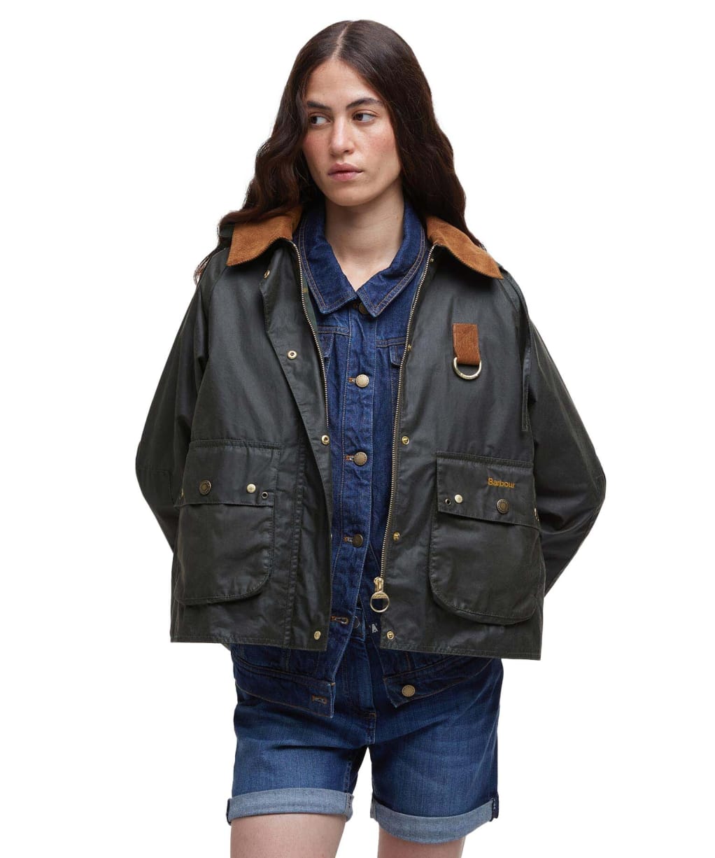 Women's Barbour Erma Waxed Jacket - Archive Olive / Ancient