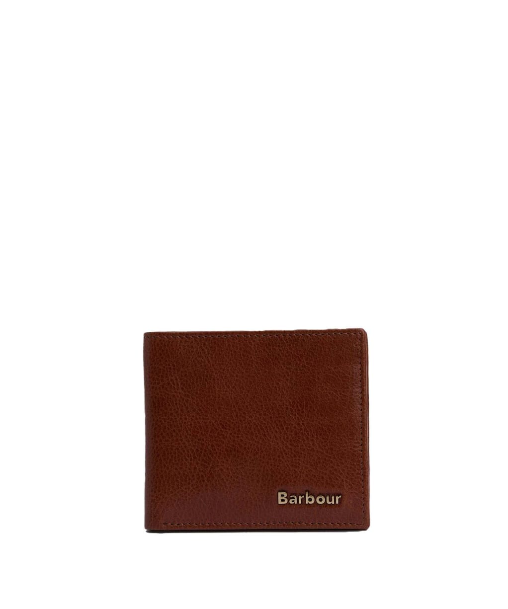 Men's Barbour Lunan Leather Billfold Wallet - Brown