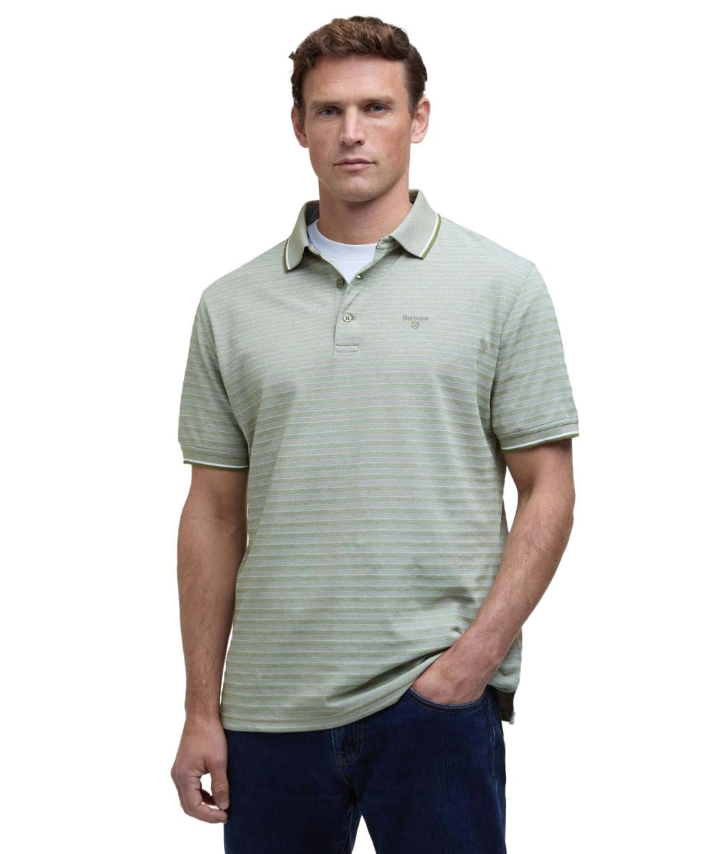 Men's Barbour Taverham Performance Polo Shirt - Pine Green