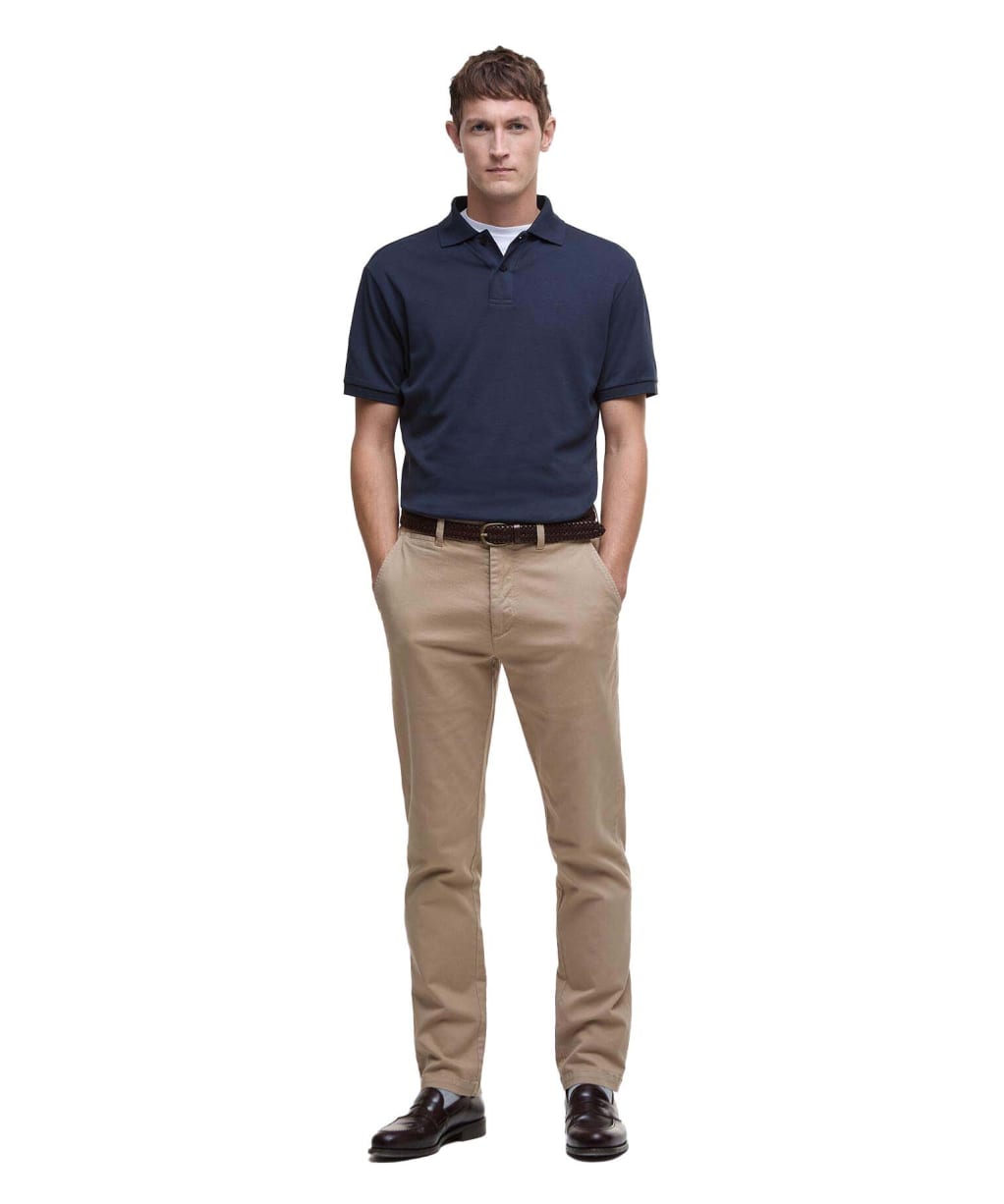 Men's Barbour Hylton Interlock Tailored Fit Polo Shirt - Navy