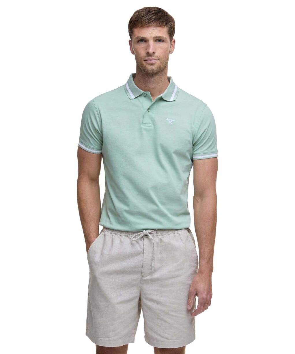 Men's Barbour Ferrybridge Lightweight Tailored Fit Polo Shirt - Pale Apple