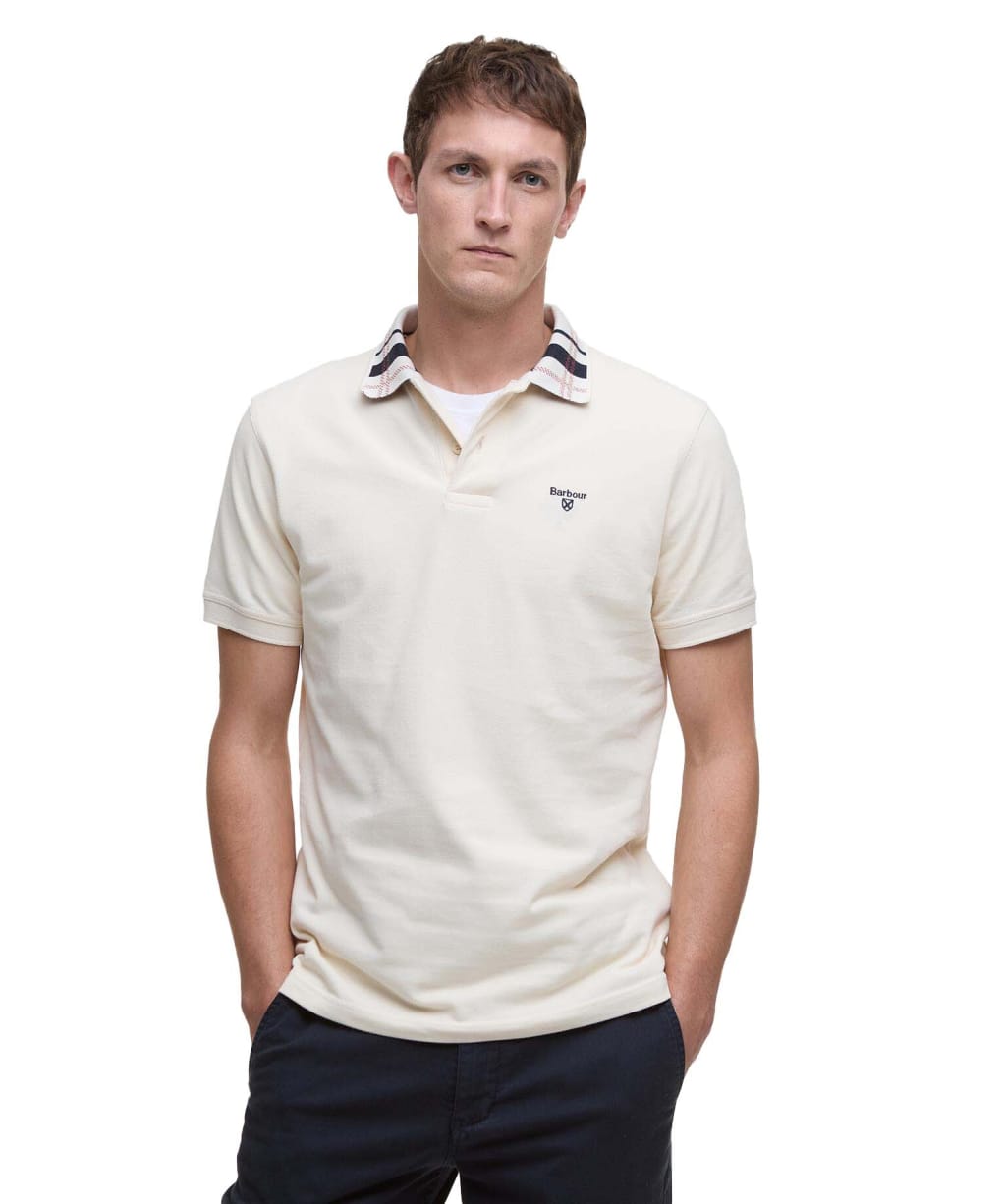 Men's Barbour Trematon Tailored Fit Polo Shirt - Antique White