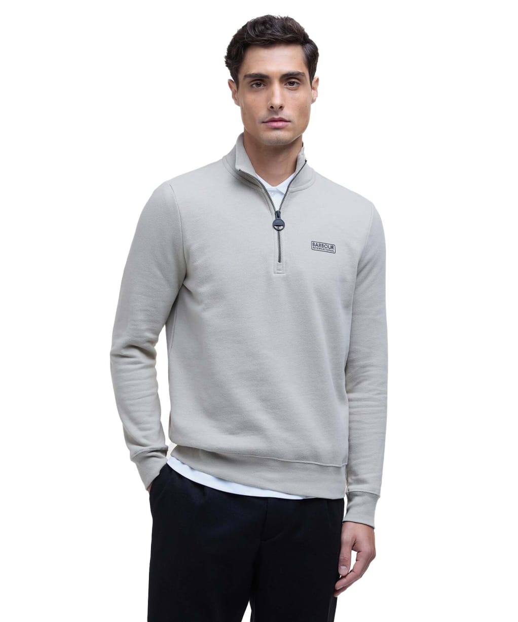 Men’s Barbour International Essential Half Zip Sweater - Concrete