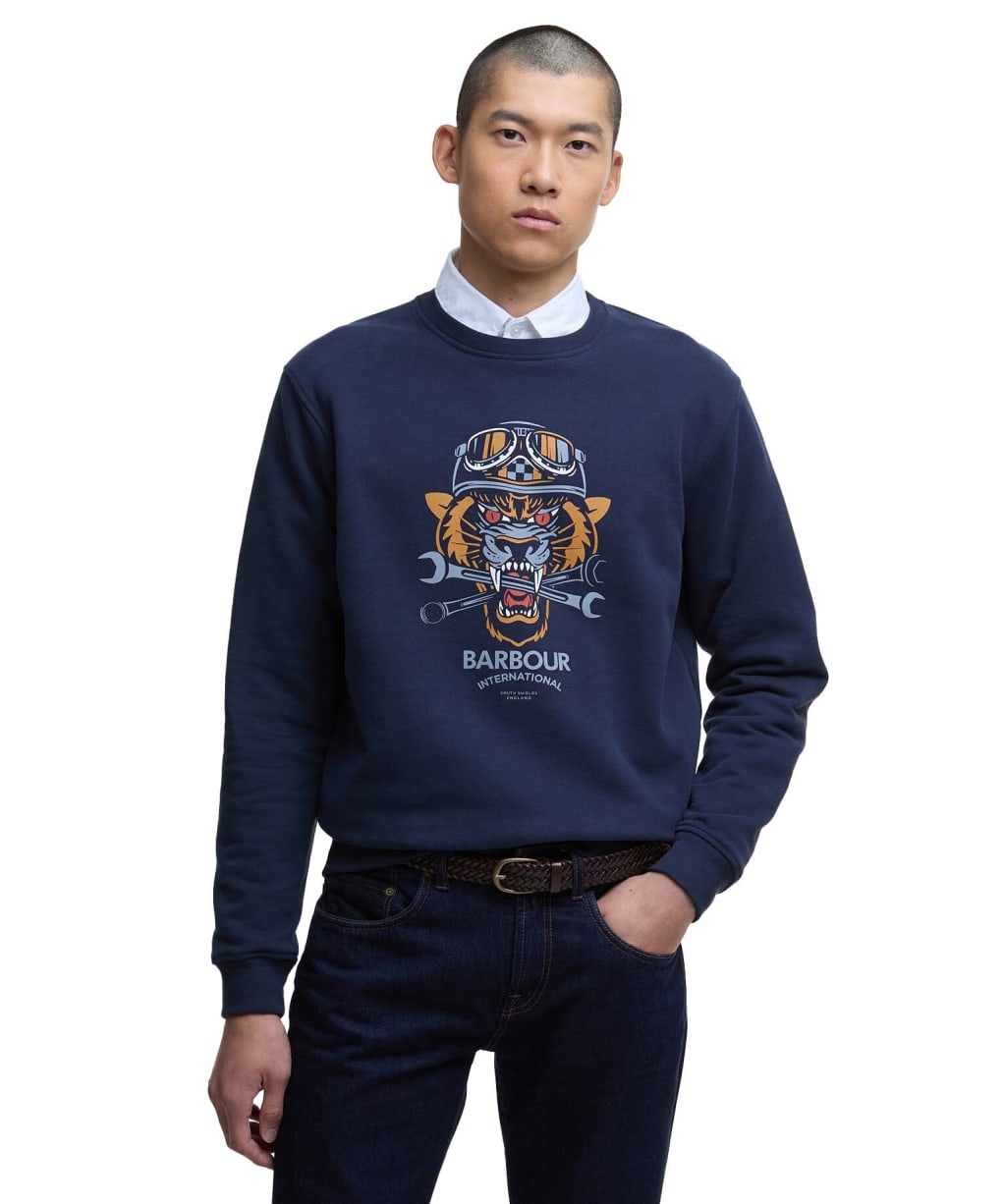 Men's Barbour International Carlisle Graphic Sweatshirt - Sapphire Navy