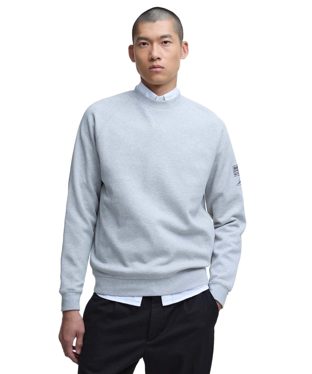Men's Barbour International Steve McQueen Rickman Sweatshirt - Grey Marl