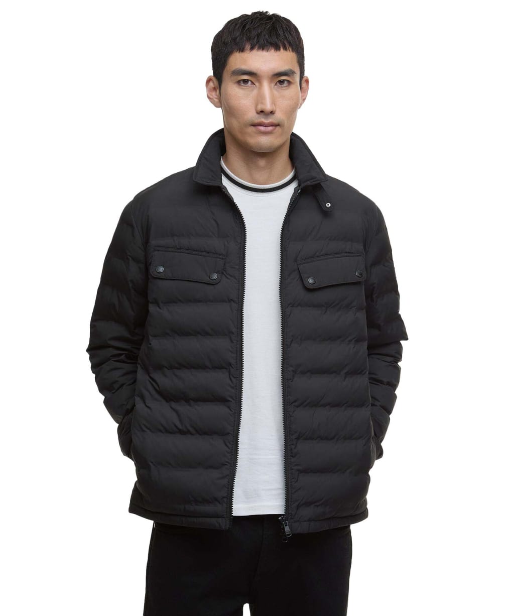 Men's Barbour International Welded Ariel Shirt Quilted Jacket - Black