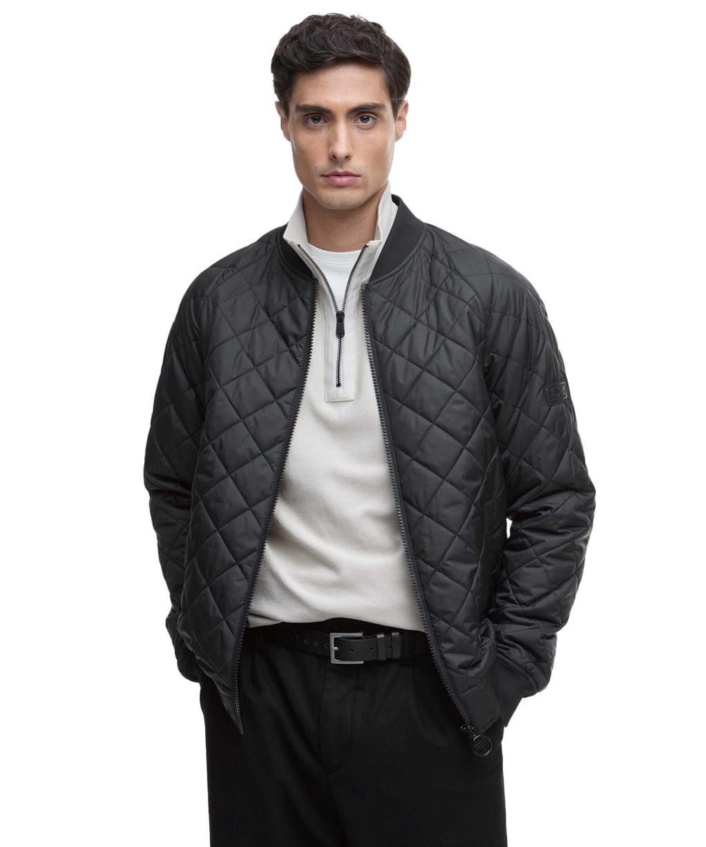 Men's Barbour International Harfell Quilted Jacket - Black
