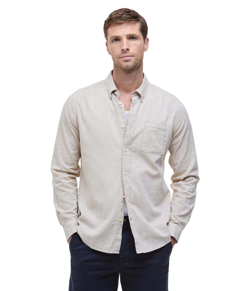 Men's Barbour Nelson Tailored Shirt - Stone