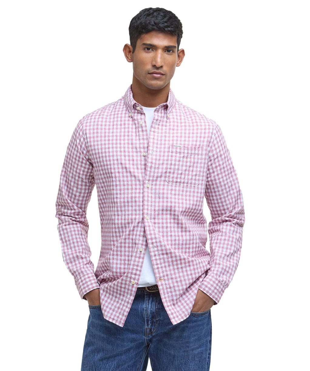 Men's Barbour Kanehill Tailored Fit Shirt - Washed Raspberry