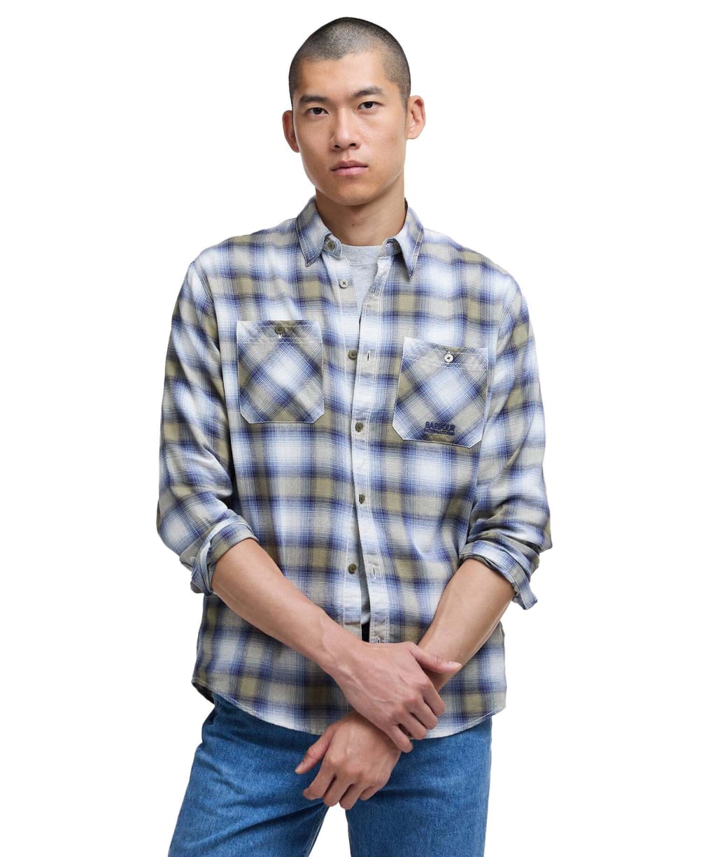 Men's Barbour International Trailist Ombre Shirt - Bleached Olive