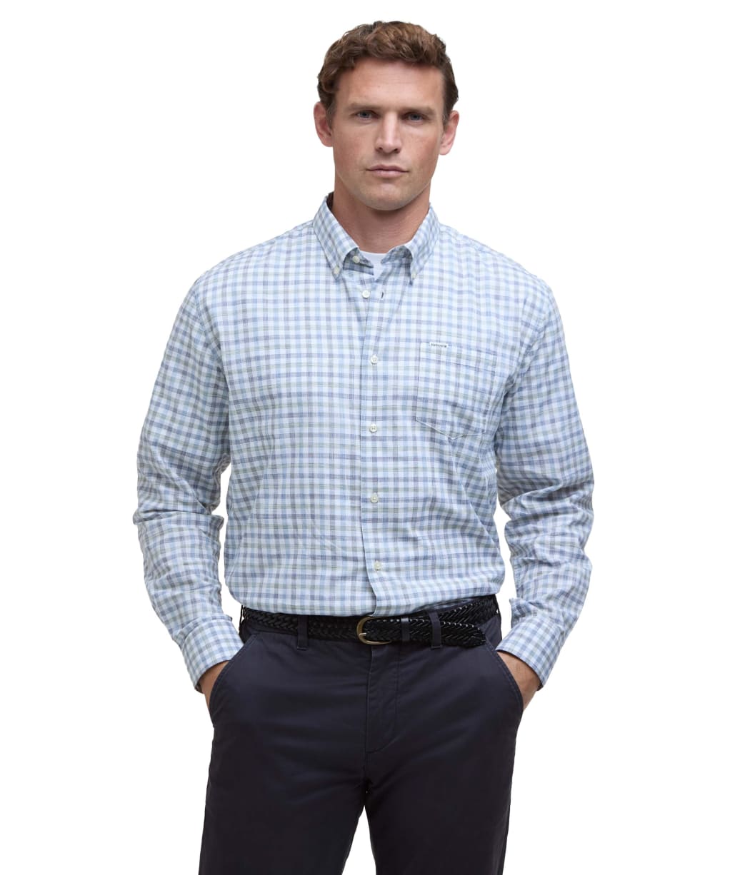 Men's Barbour Ravenfield Checked Regular Fit Shirt - Navy