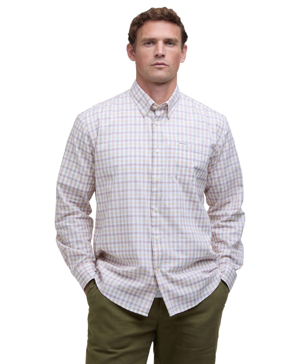 Men's Barbour Ravenfield Checked Regular Fit Shirt - Rust