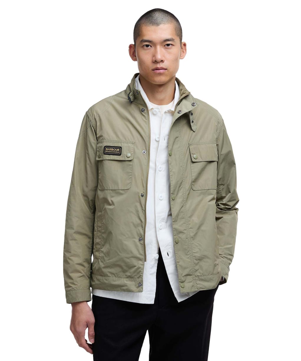 Men's Barbour International Merton Shell Showerproof Jacket - Bleached Olive