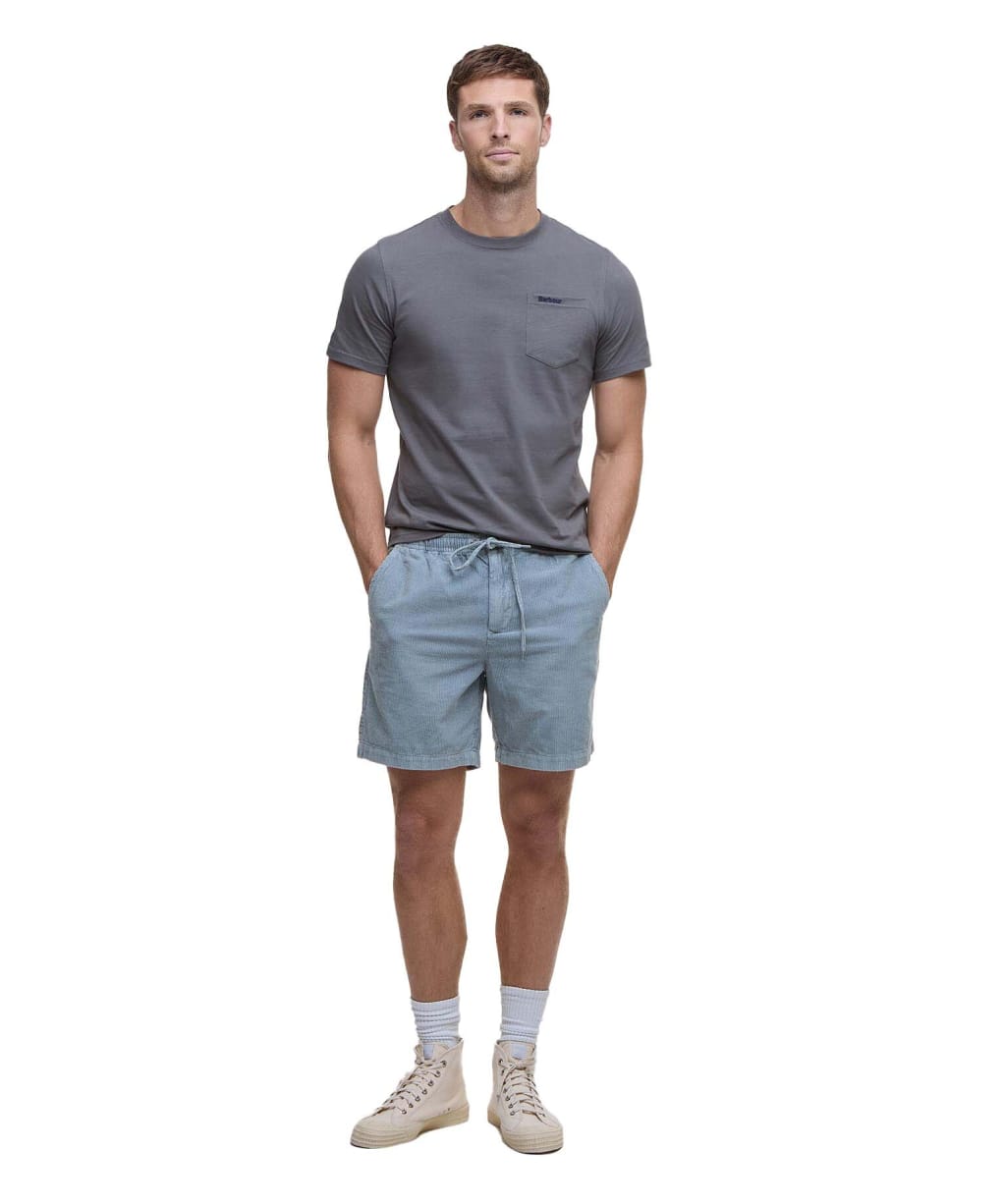Men's Barbour Washed Cord Relaxed Shorts - Lead