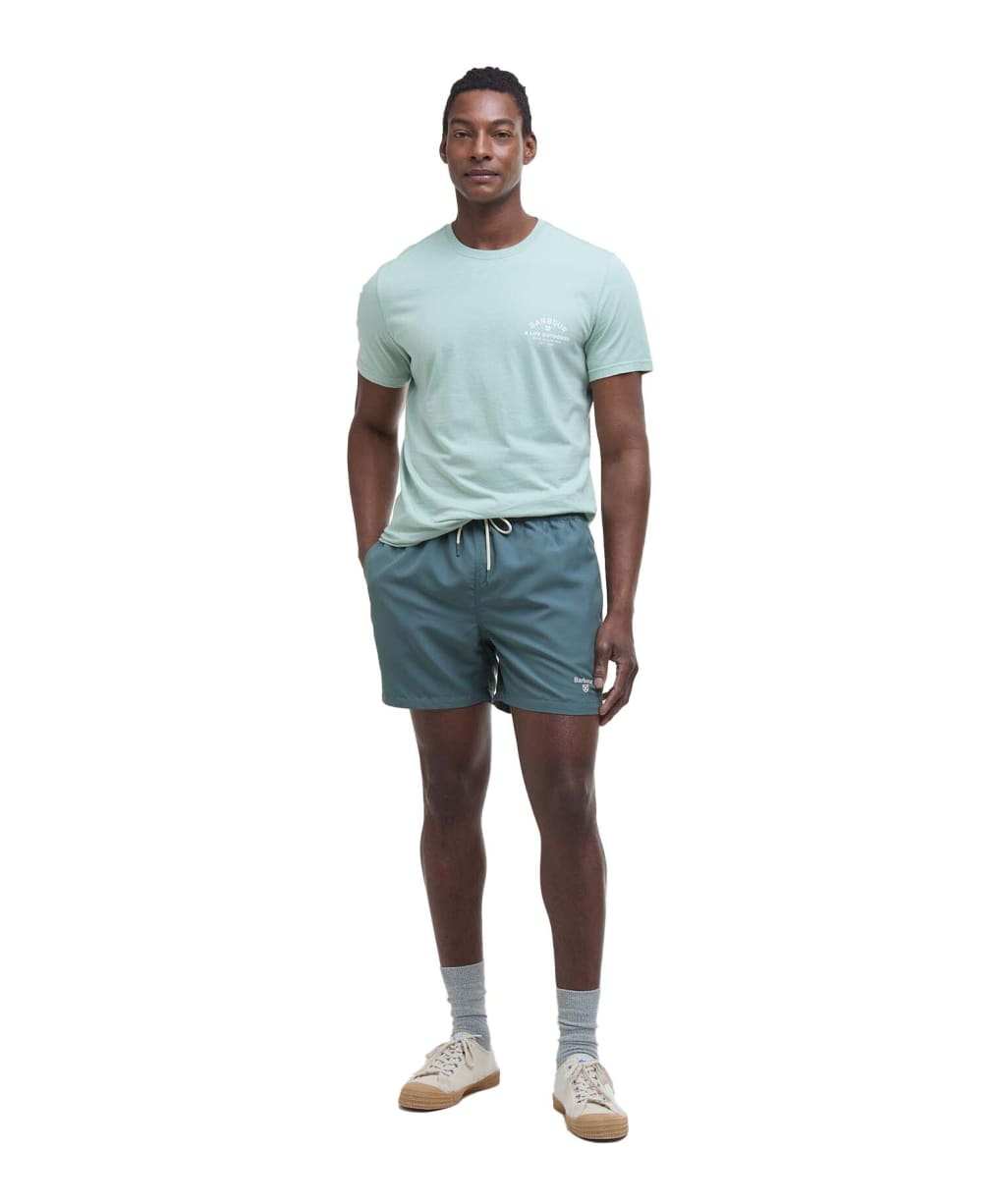 Men's Barbour Staple Logo 5' Swim Shorts - Vintage Teal
