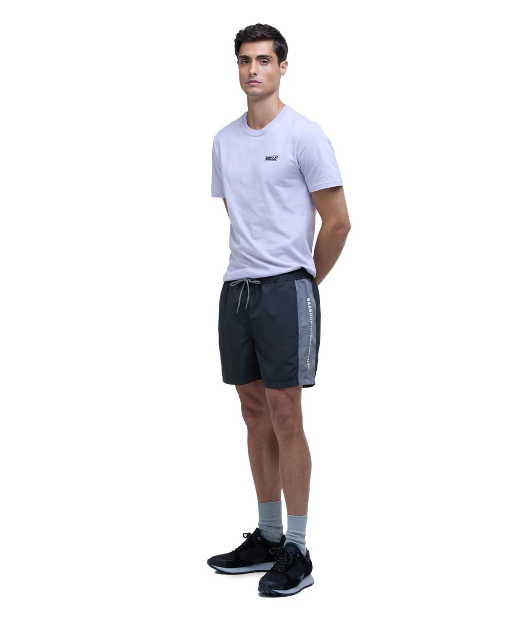 Men's Barbour International Panel  Logo Swim Short - Black