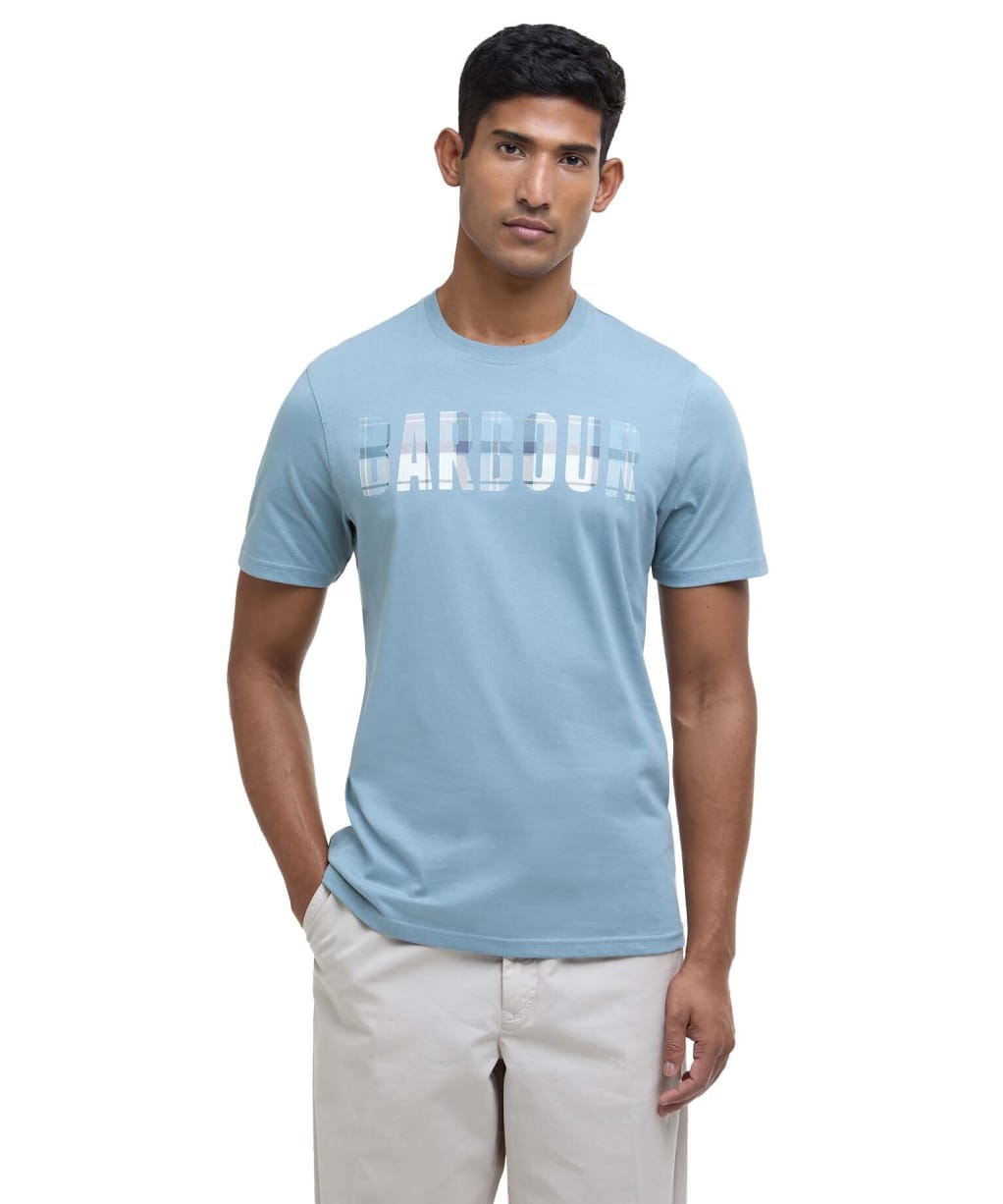 Men's Barbour Thurford Short Sleeve Cotton T-Shirt - Lead