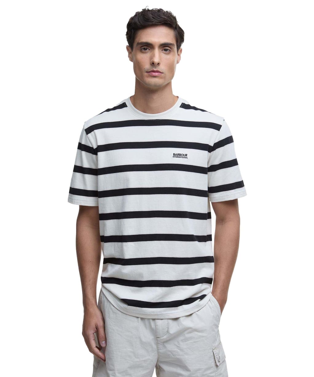 Men's Barbour International Luca Stripe T-Shirt - Whisper White