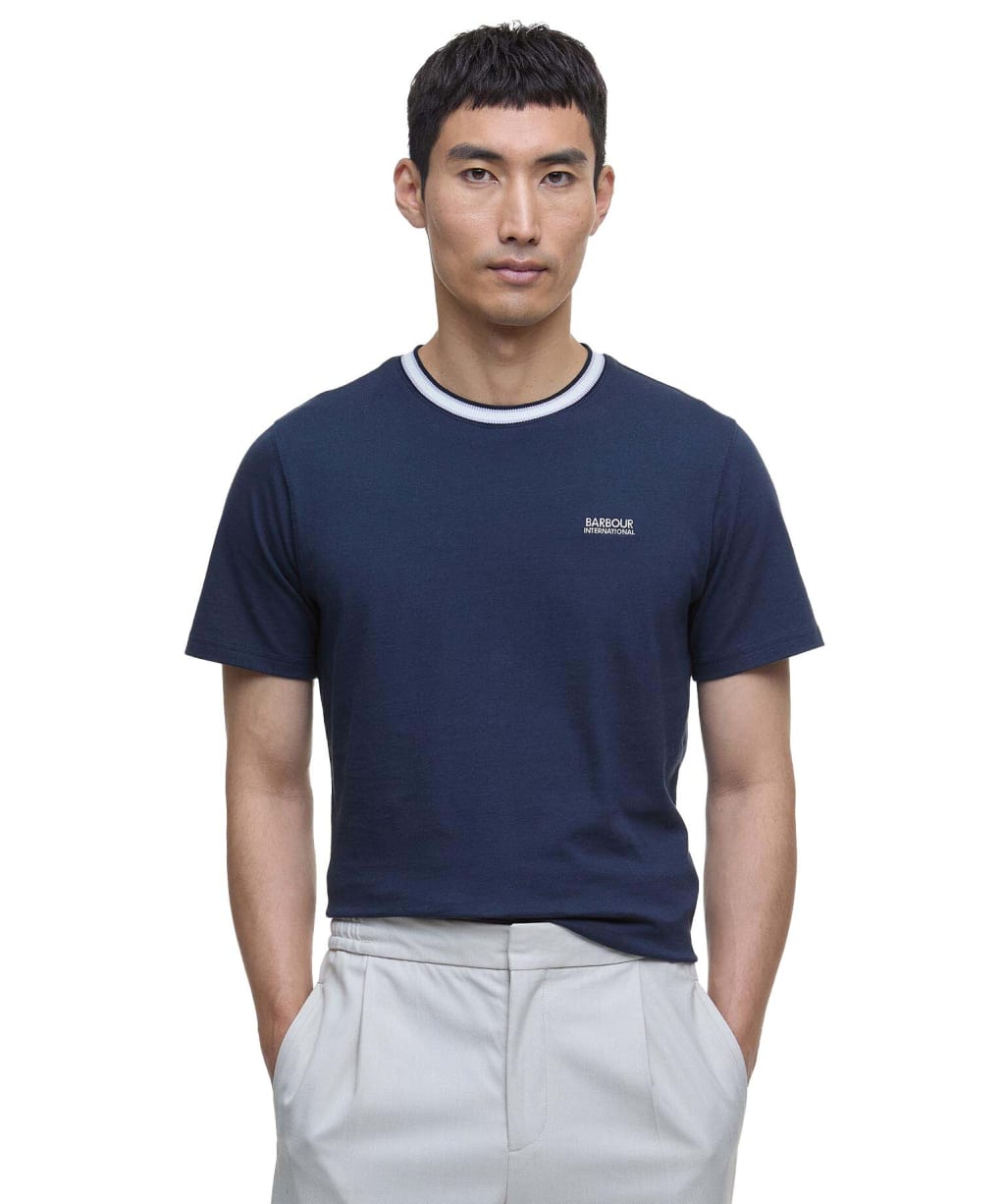 Men's Barbour International Luca Tipping Detail T-Shirt - Navy