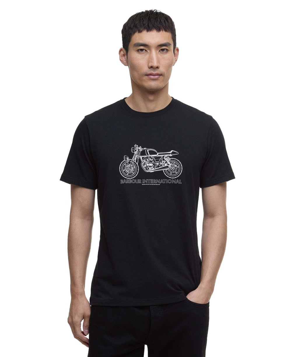 Men's Barbour International Venture Graphic T-Shirt - Black