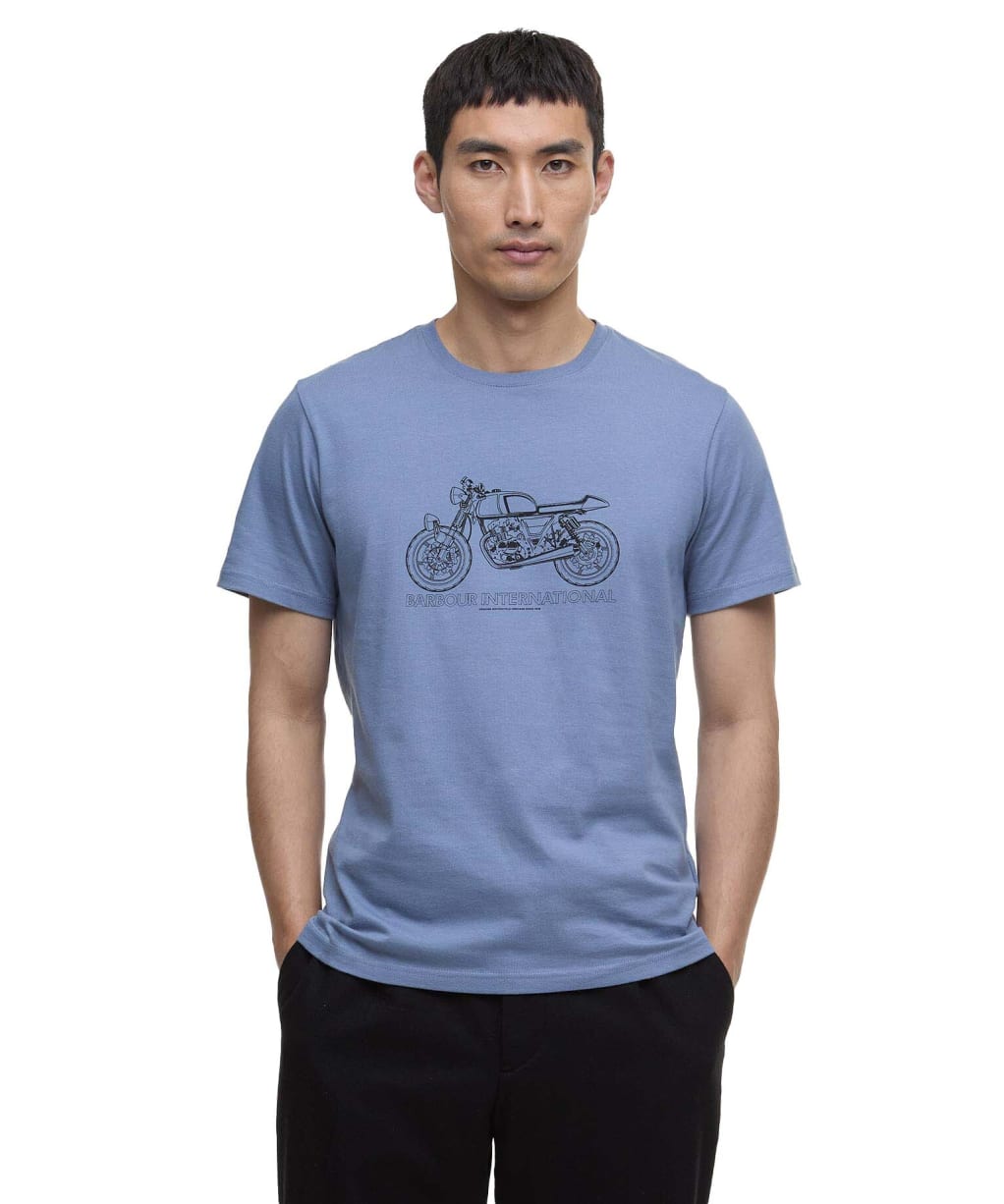 Men's Barbour International Venture Graphic T-Shirt - Washed Blue