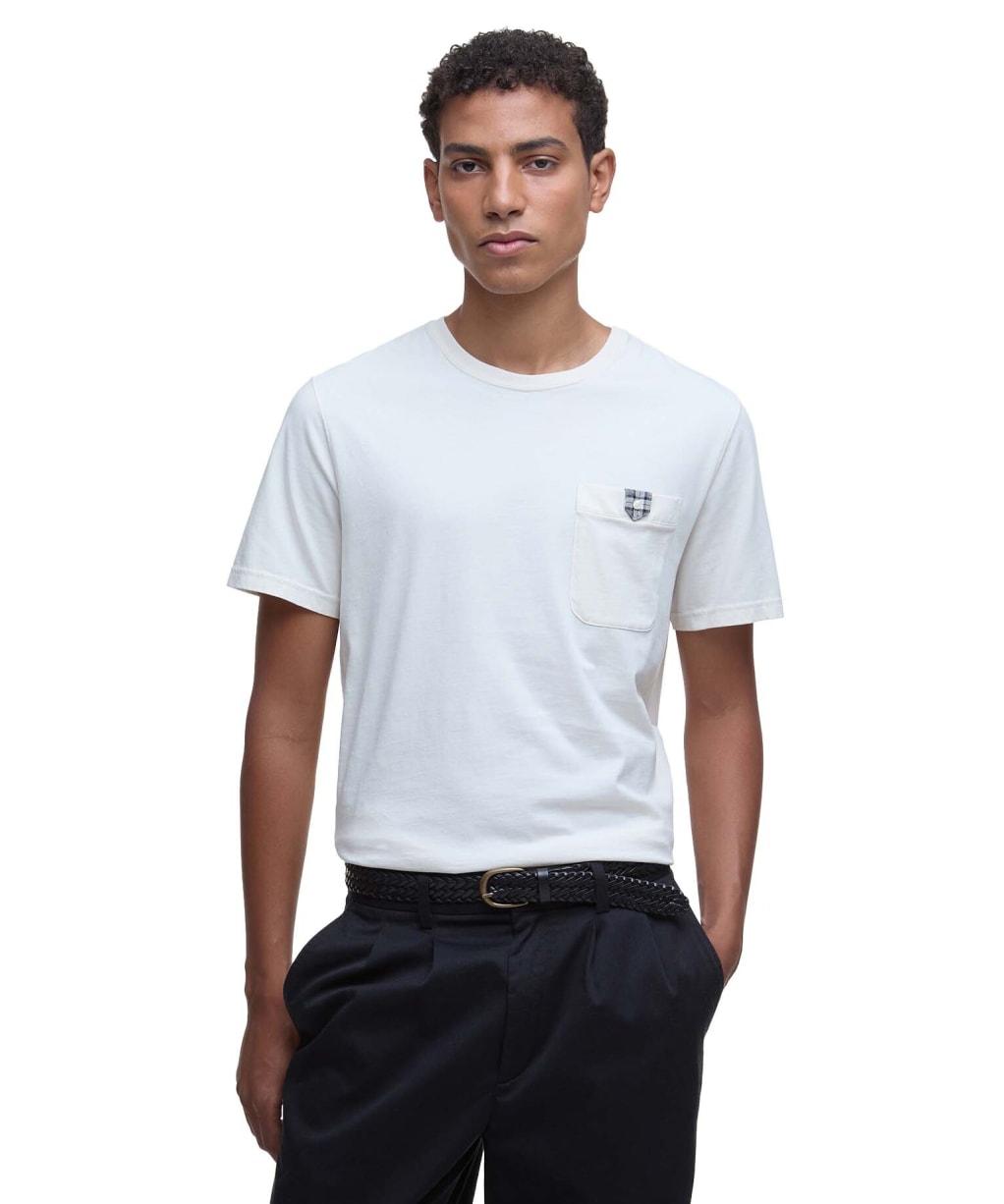 Men's Barbour Tothill Tailored Fit T-Shirt - Antique White