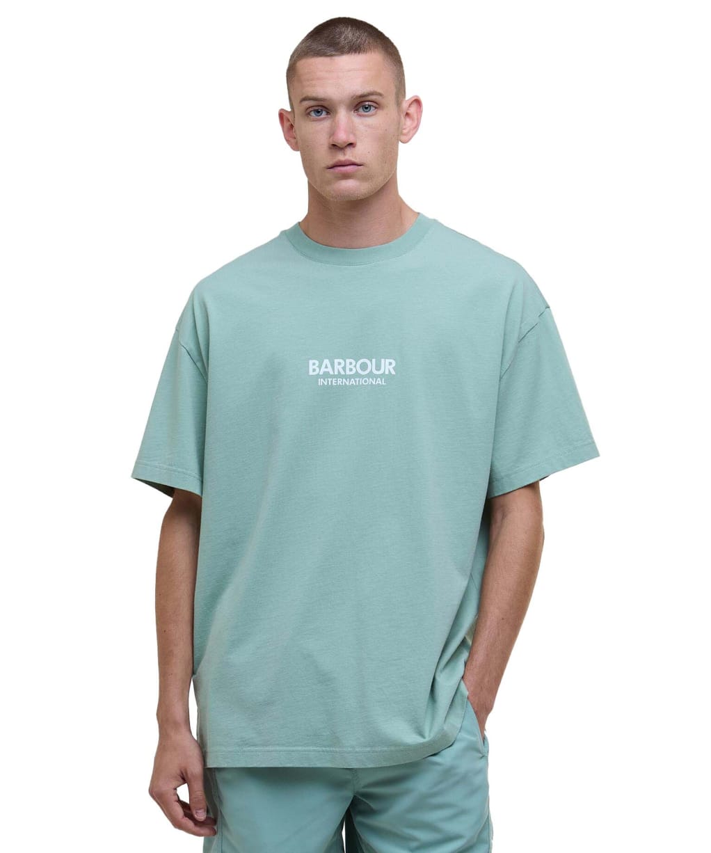 Men's Barbour International Middleton Oversized Graphic T-Shirt - Granite Green