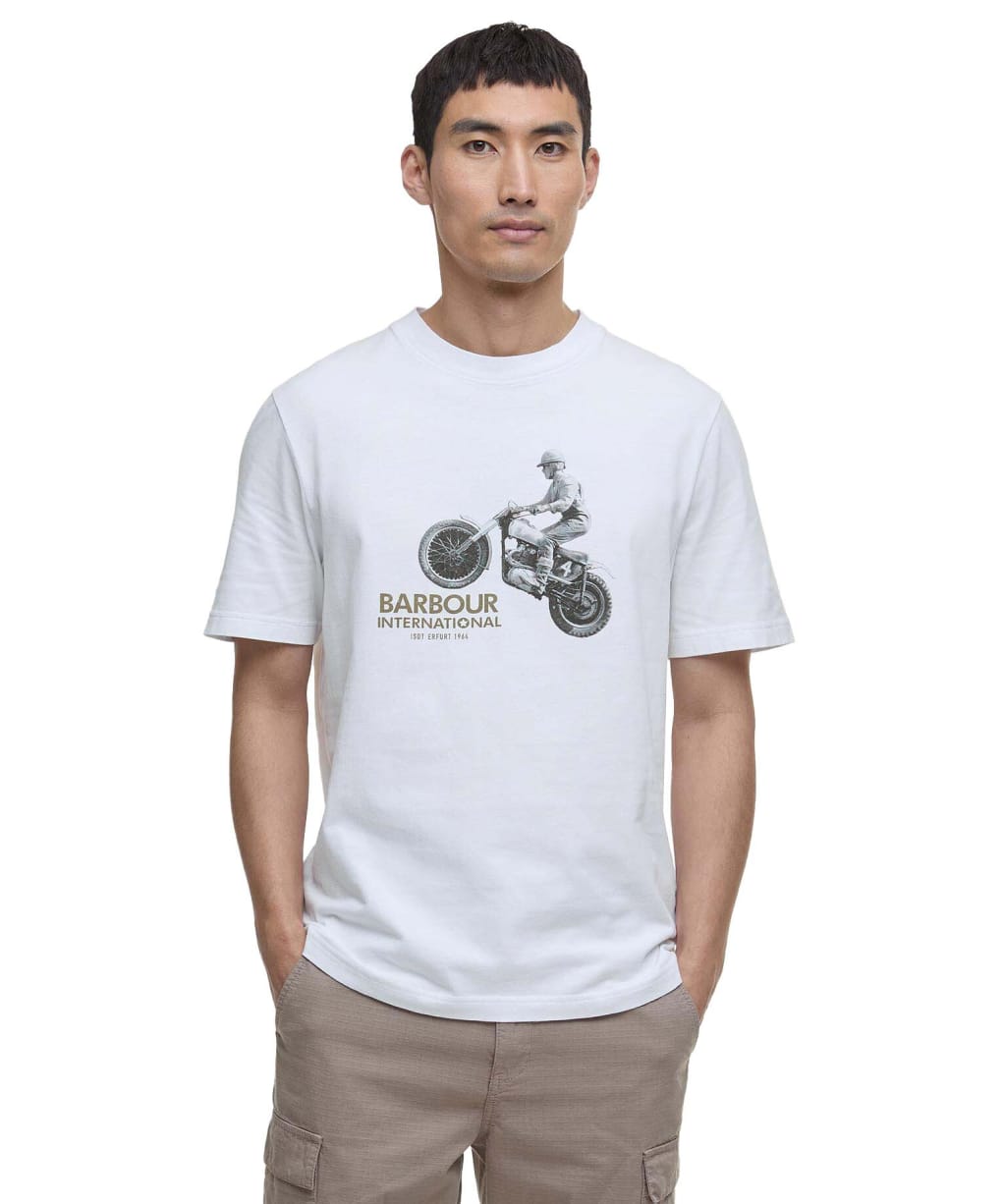 Men's Barbour International Jump Archive Graphic T-Shirt - Whisper White