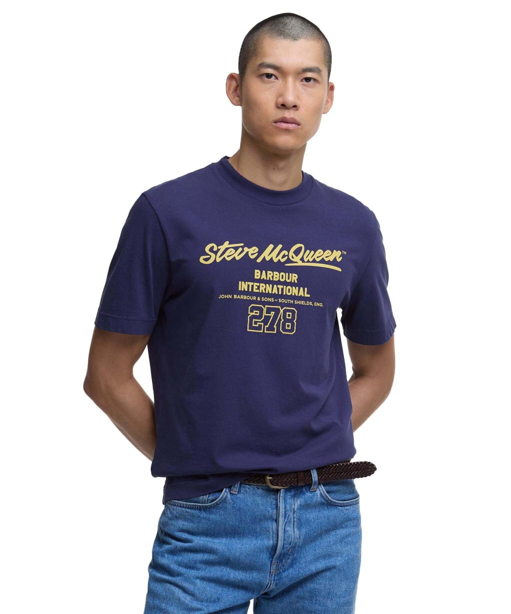 Men's Barbour International Colman Steve McQueen Graphic T-Shirt - Midnight Blue