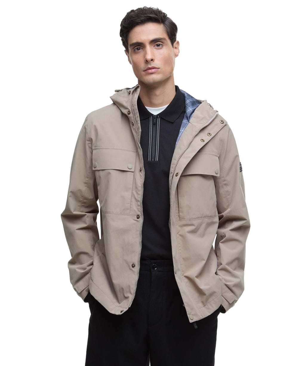 Men's Barbour International Cliffway Waterproof Jacket - Timberwolf