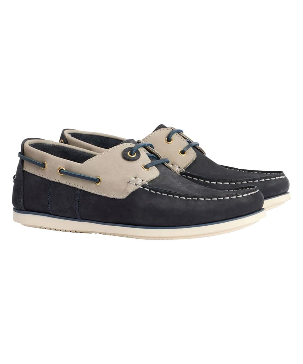 Men's Barbour Wake Boat Shoe - NAVY/PUTTY
