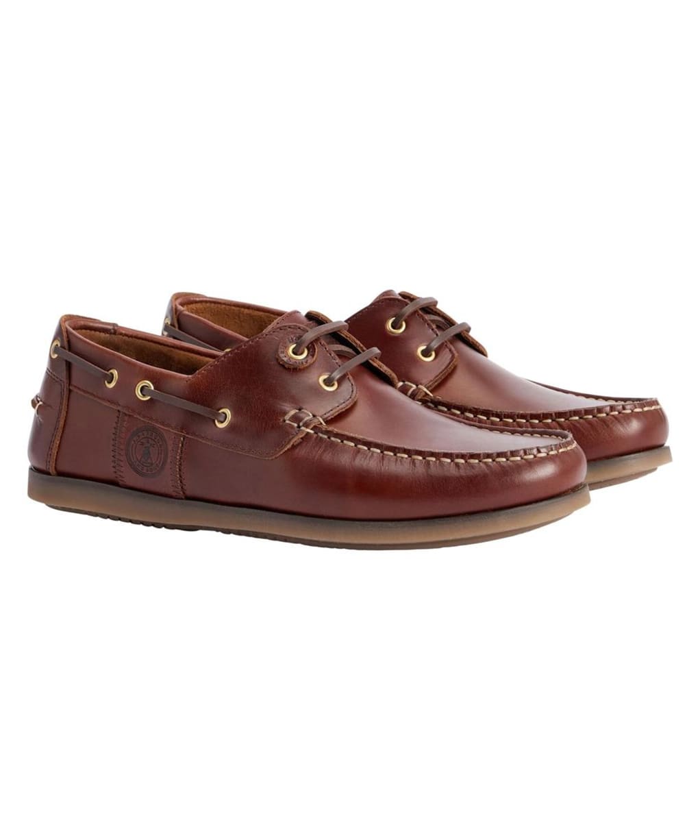 Men's Barbour Wake Boat Shoe - NEW MAHOGANY