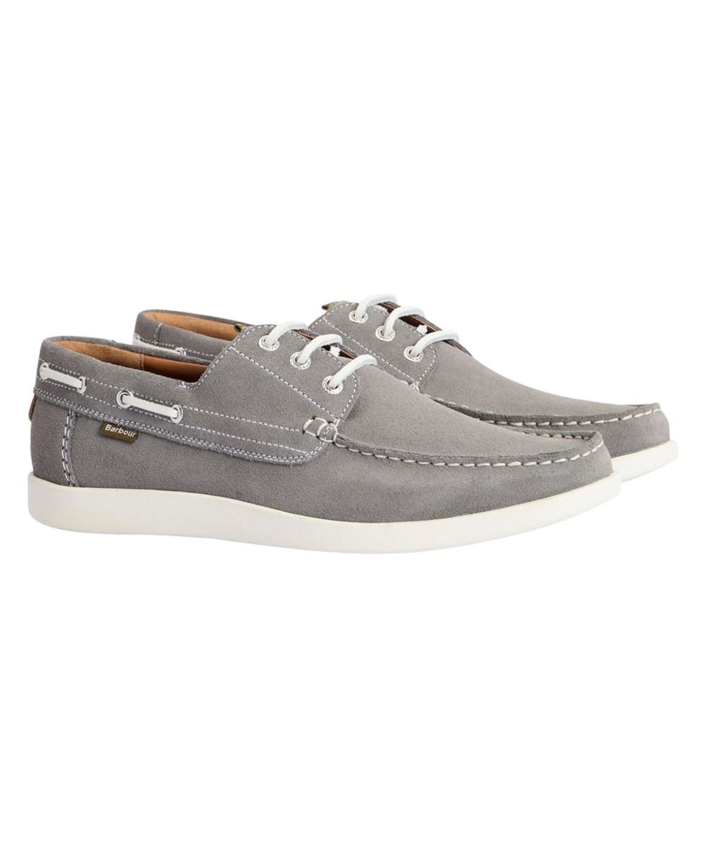 Men's Barbour Armada Suede Boat Shoe - Grey Suede