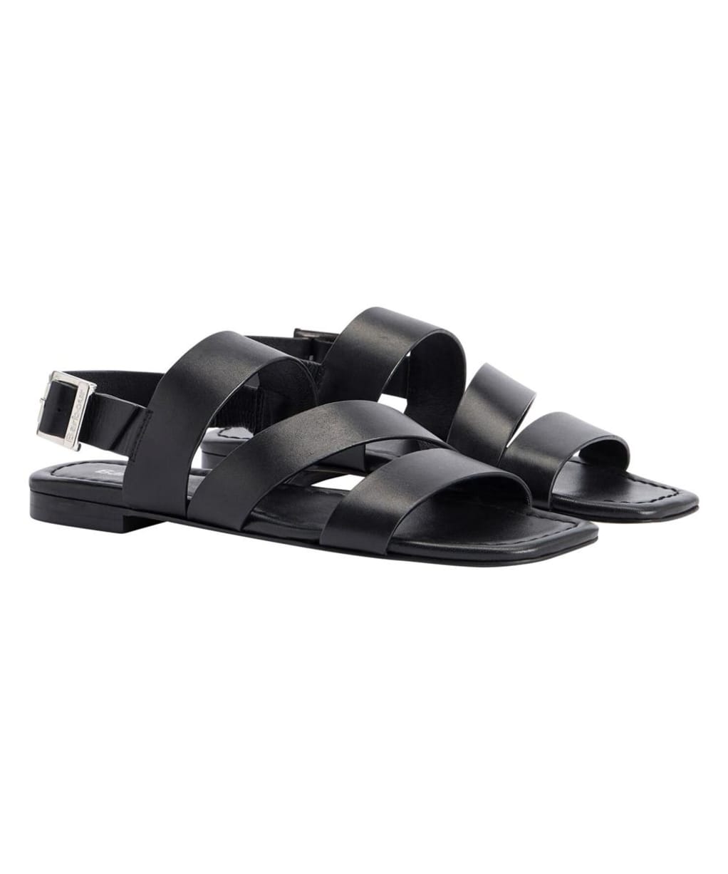 Women's Barbour Penelope Flat Sandal - Black