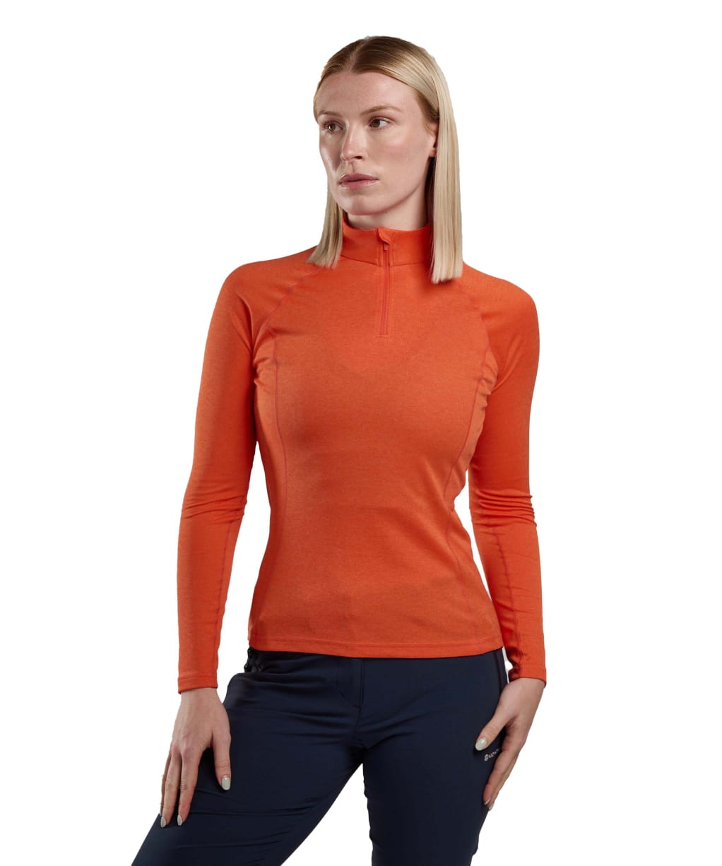Women's Montane Dart Long Sleeve Zip Neck Top - Tigerlily