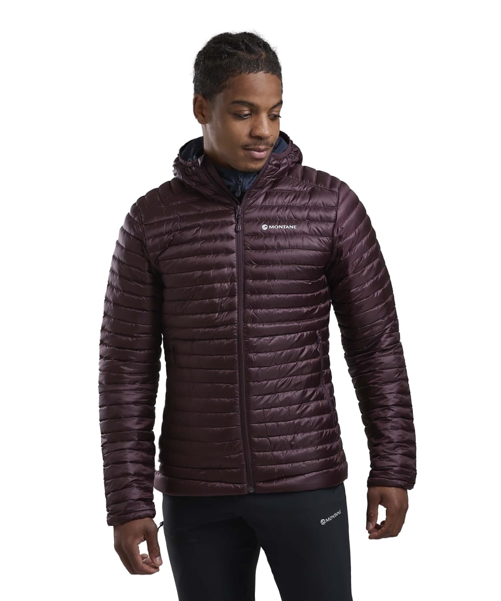 Men's Montane Anti-Freeze Lite Hooded Down Jacket - Dark Garnet