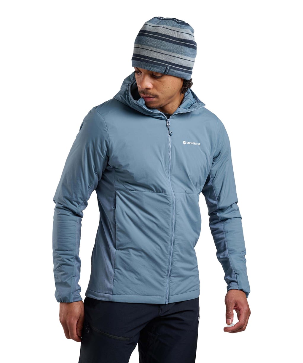 Men's Montane Fireball Lite Insulated Hooded Jacket - Stone Blue